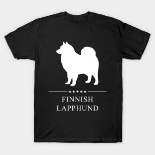 Finnish Lapphund Dog White Silhouette T-Shirt